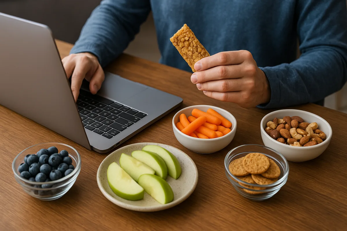 Quali snack scegliere se si lavora al computer tutto il giorno? Riduci la fame nervosa evitando errori comuni