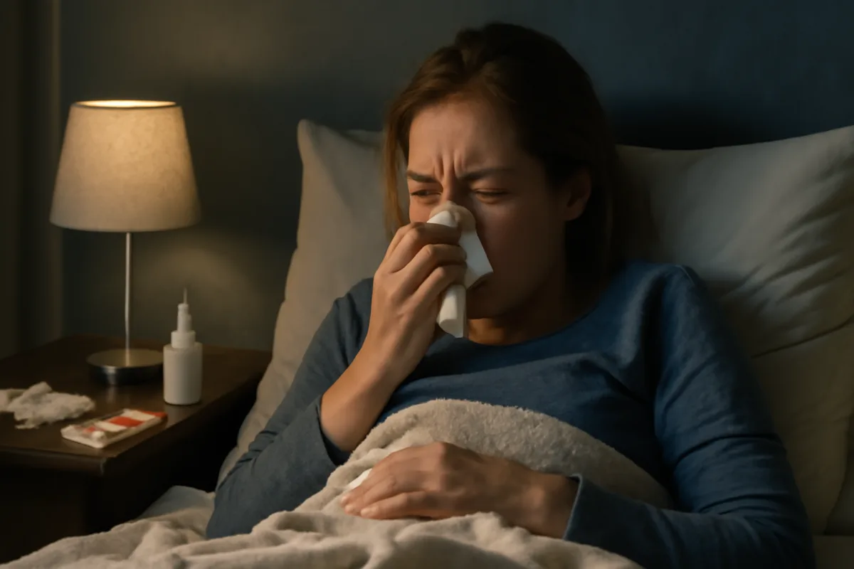 Naso che cola di notte: come capire se è raffreddore o rinite allergica