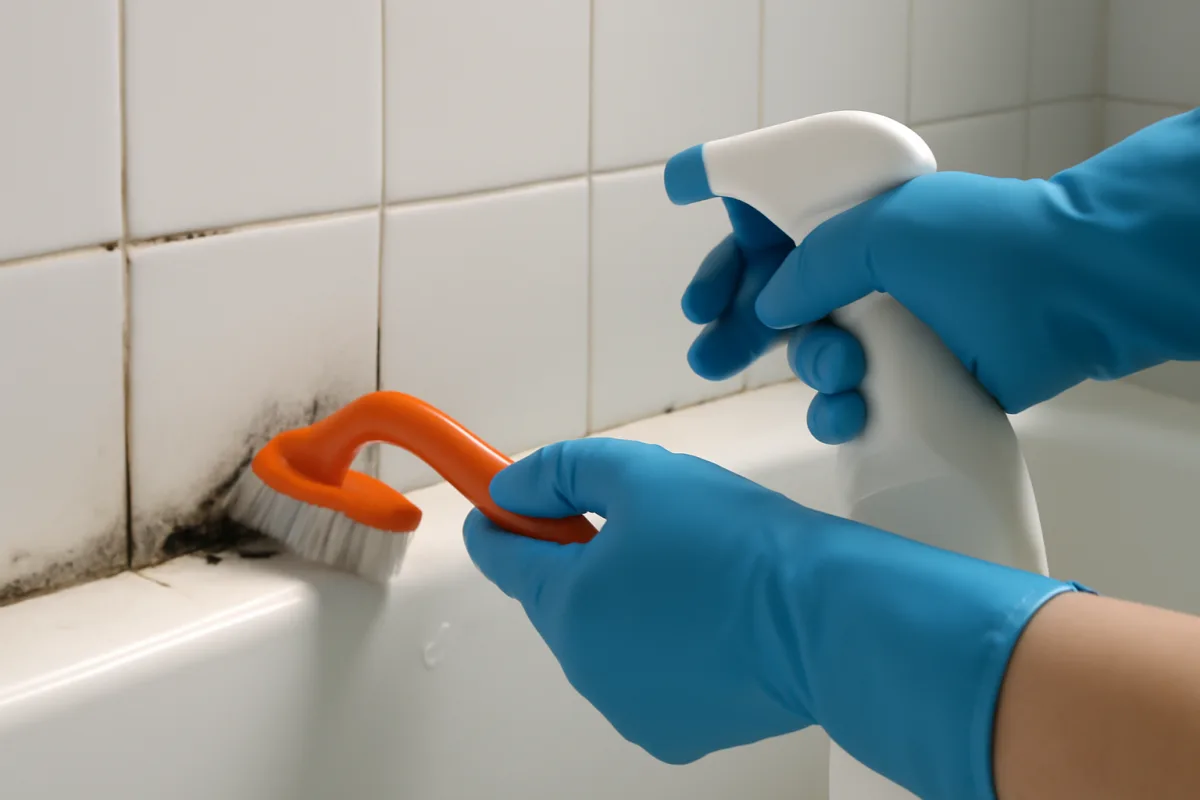Muffa nelle fughe del bagno: il pretrattamento che moltiplica l'effetto pulente