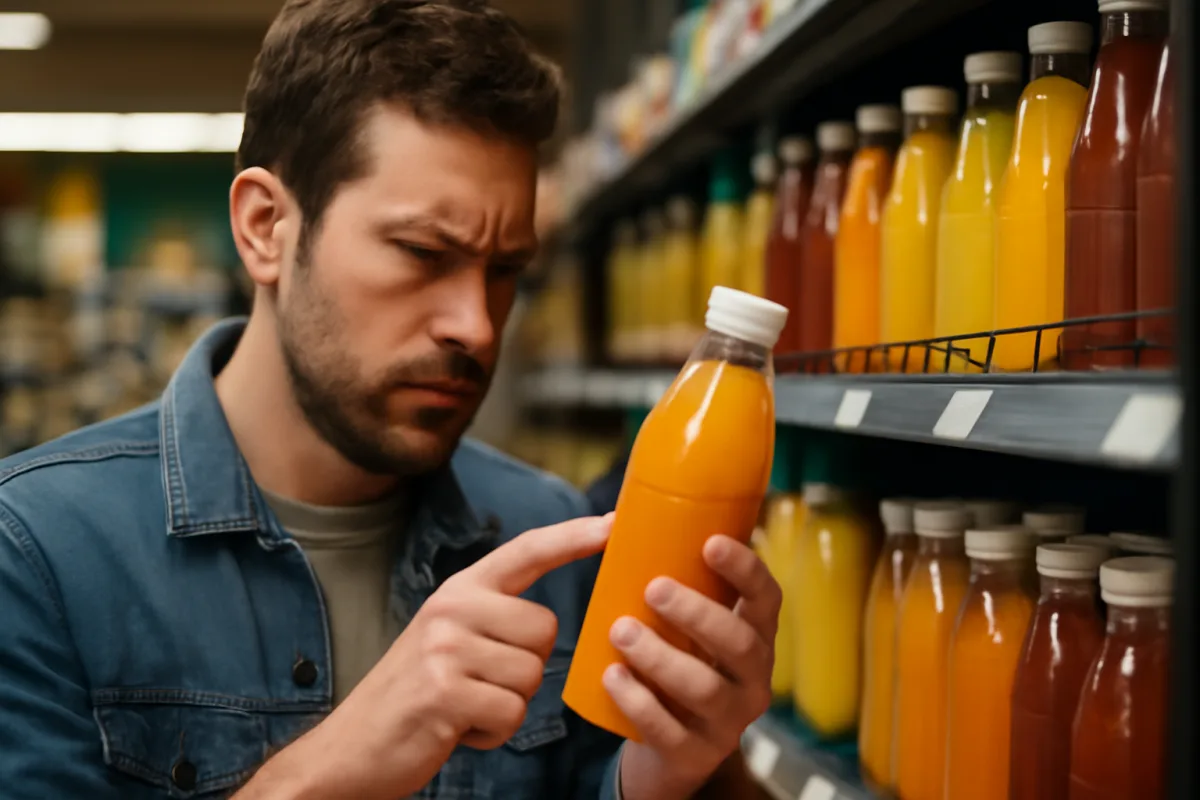 Etichette dei succhi di frutta: il dato che quasi nessuno controlla prima di comprare
