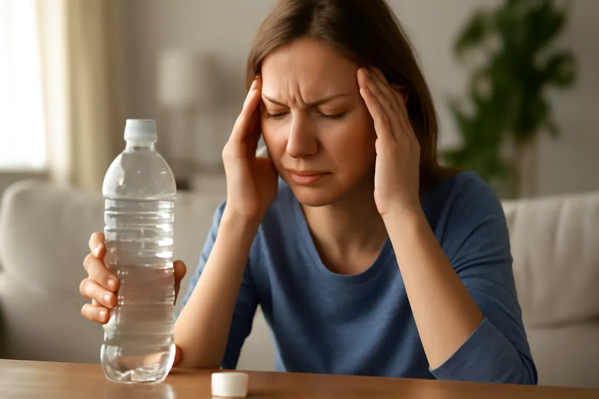 Cefalea da disidratazione: quanta acqua manca davvero prima che compaia il dolore