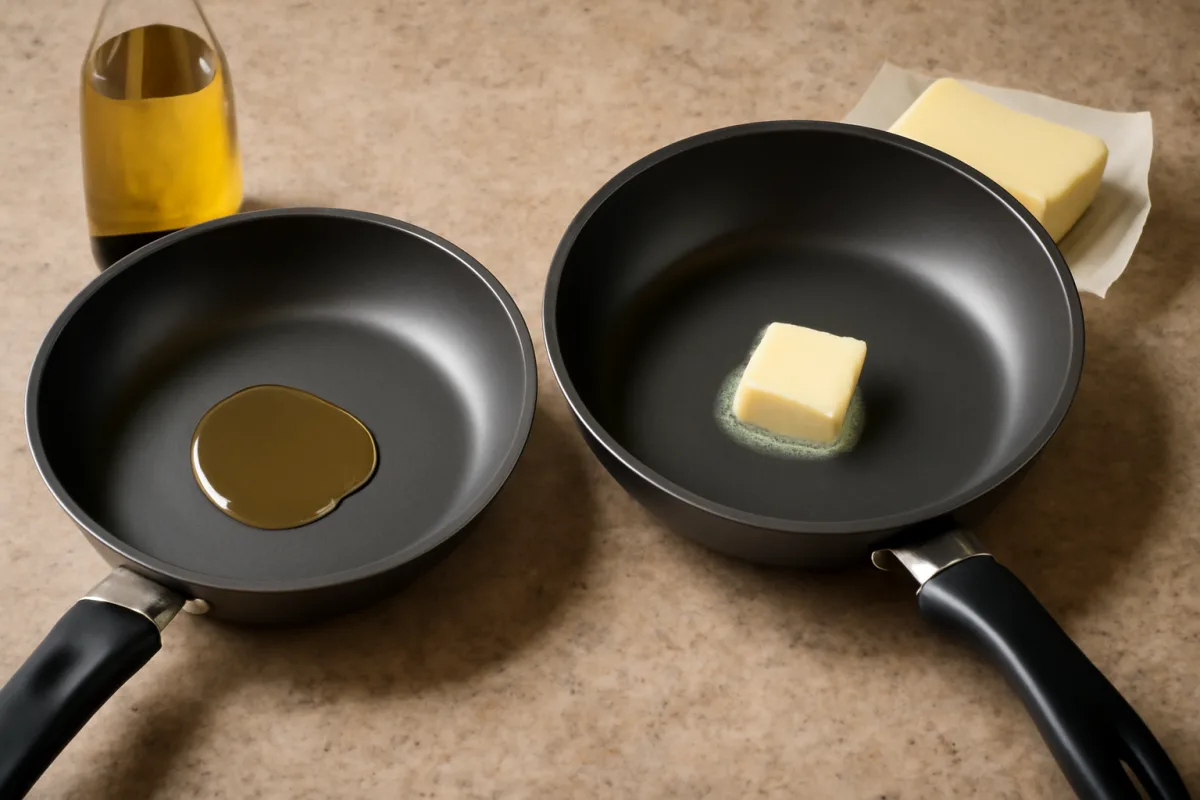 Olio o burro nelle pentole antiaderenti: quale protegge davvero la superficie