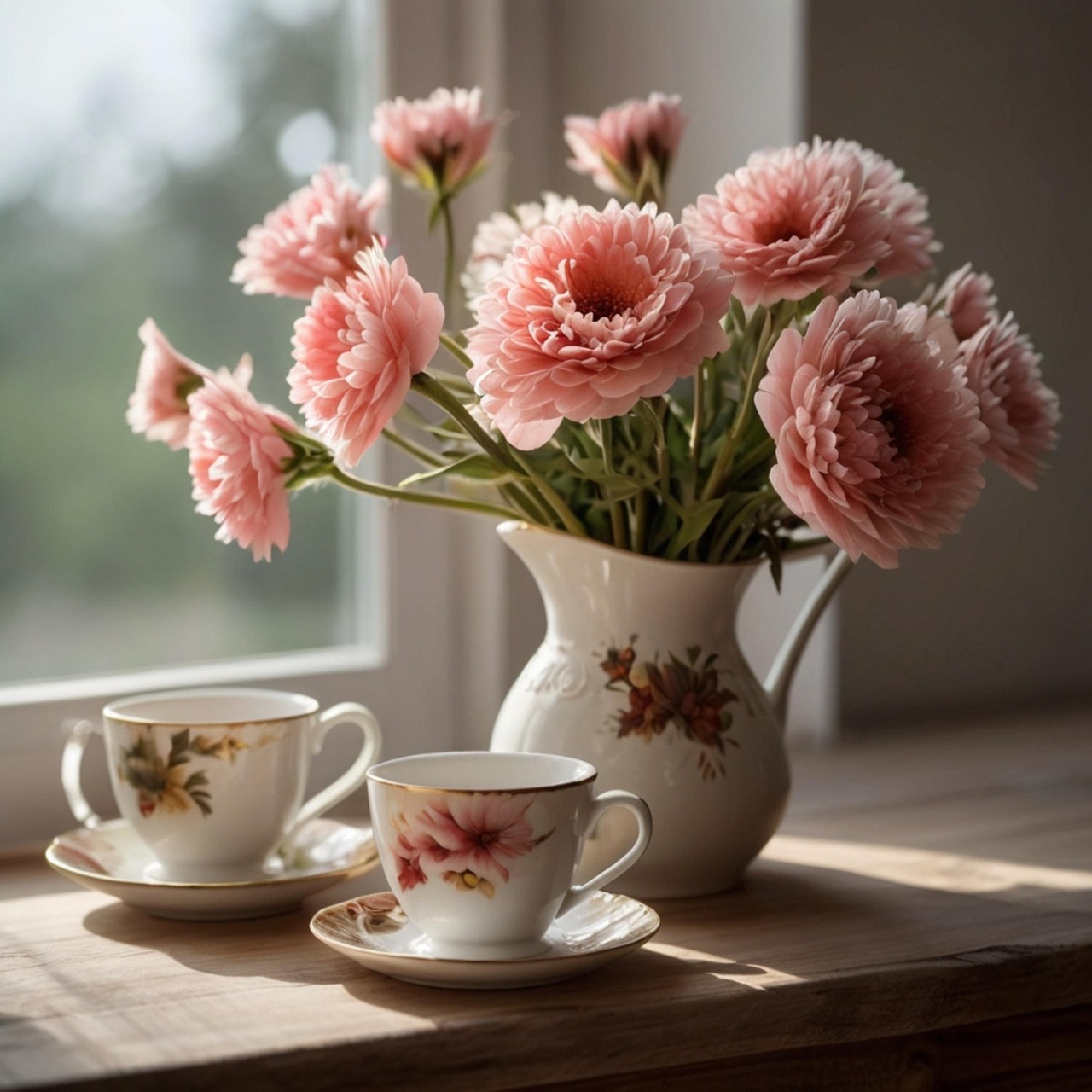 Immagine di una tazza di caffè con un messaggio positivo di amicizia e buongiorno.